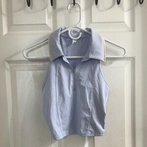 Women's Sleeveless Collared Top - Light Blue never worn athletic